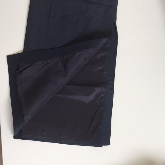 C&W LONG EMBROIDERED NAVY SILK SKIRT SZ 8 NWT - Picture 3 of 3